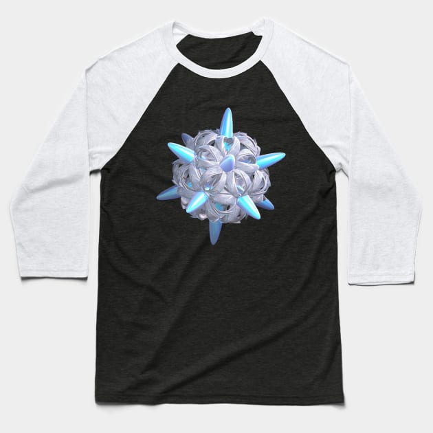 Ice Blue Baseball T-Shirt by Lynn